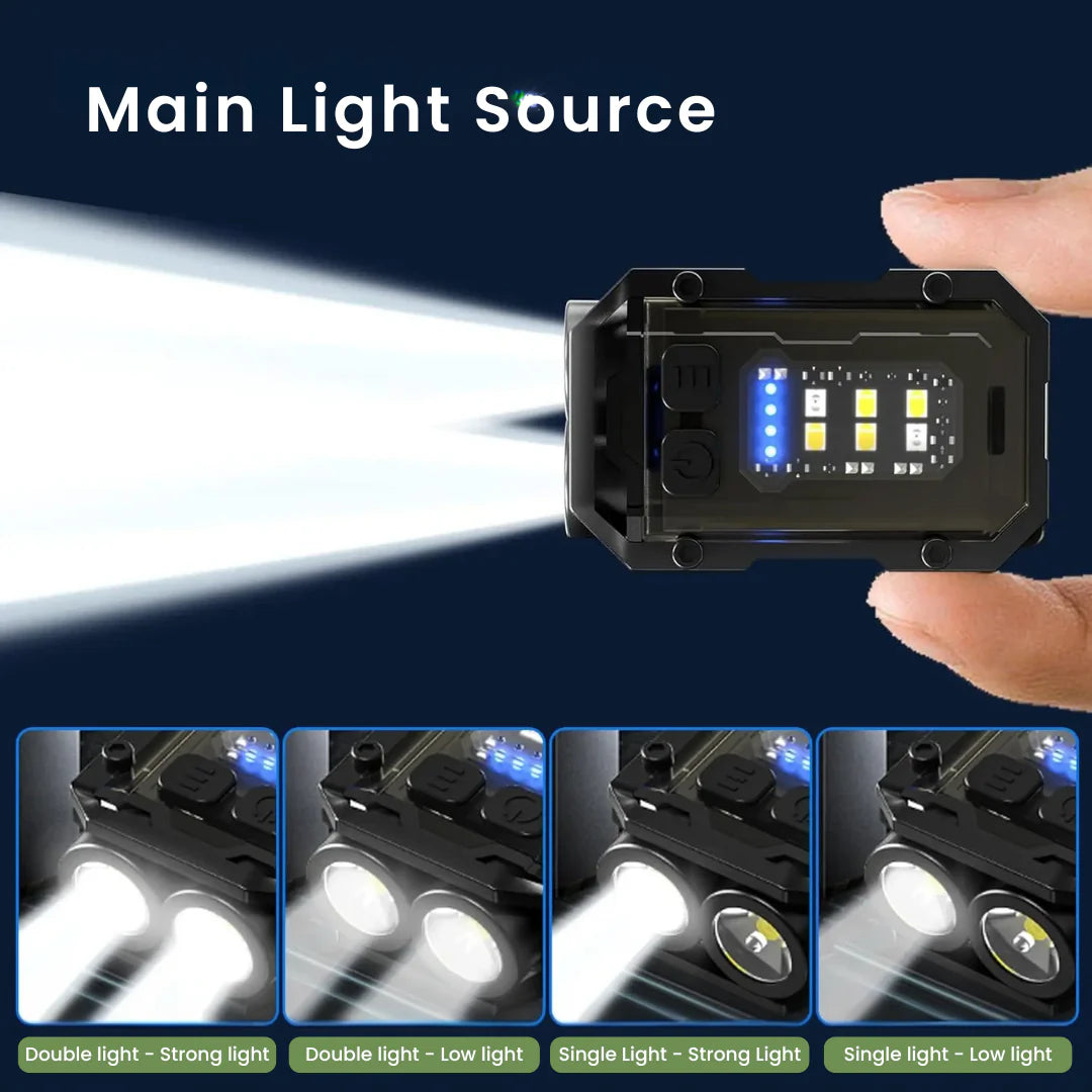 small rechargeable flashlight adjustable brightness settings