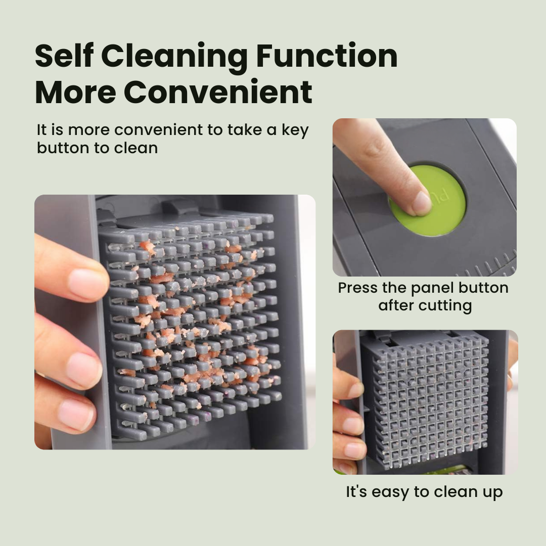 Vegetable Chopper-Self Cleaning Function